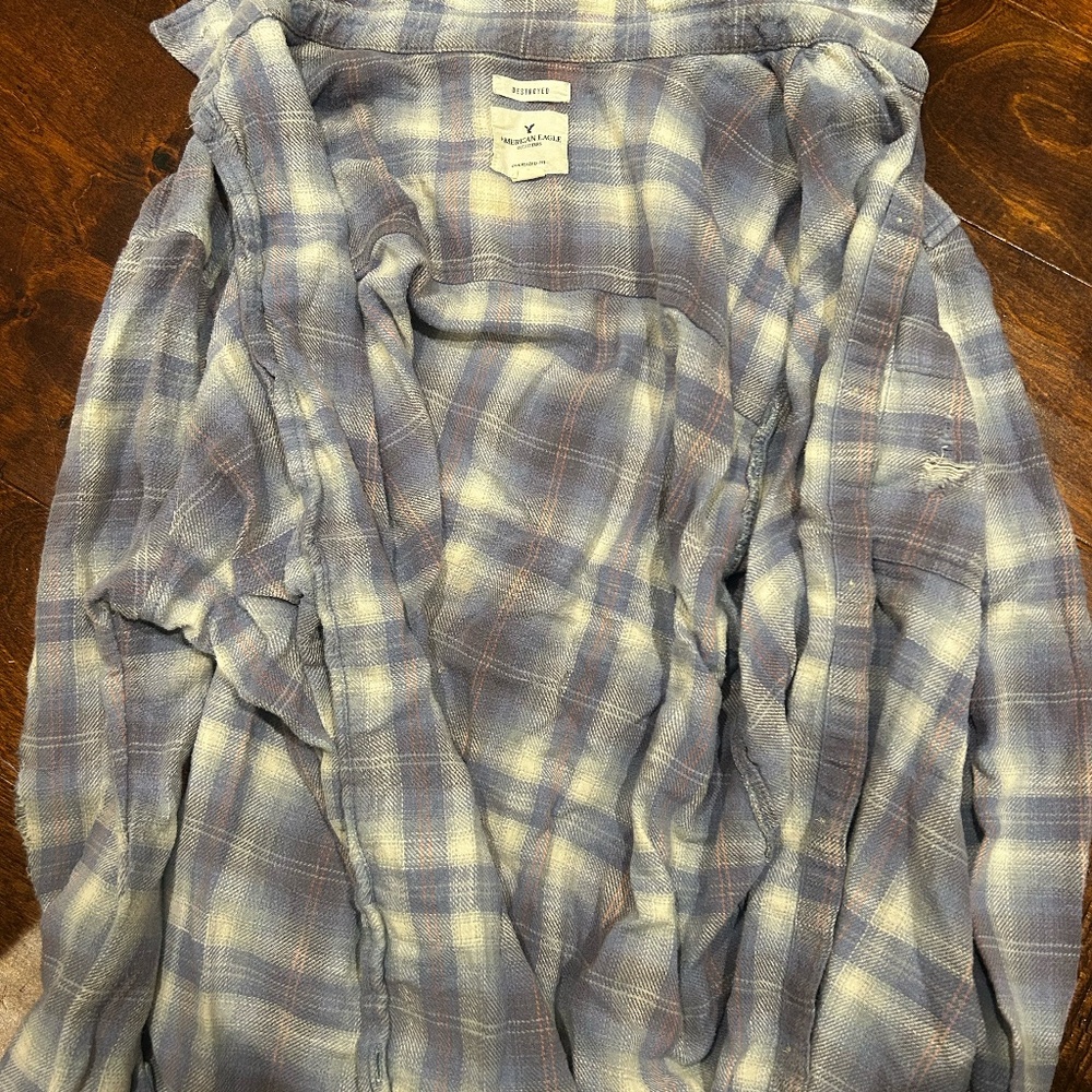 AE Distressed Oversize Flannel